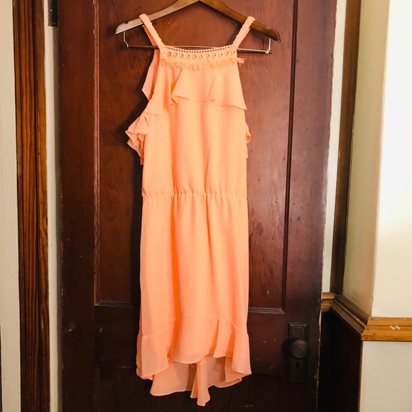 Marciano Ruffle Cold Shoulder Dress. Size 16. - Picture 2 of 7